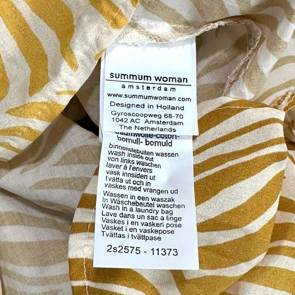 NEW Summum Woman Amsterdam Wrap Cotton Blouse Top EUR 40/ US 8 Palm Leaves Print - Picture 13 of 14